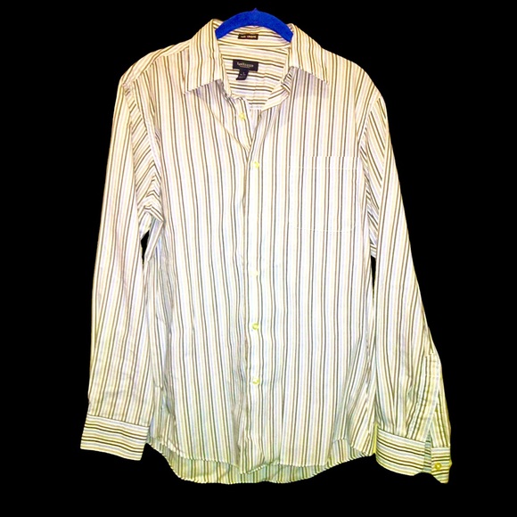 Van Heusen NO IRON Long Sleeve Button-Up Business Casual Shirt - Picture 1 of 3